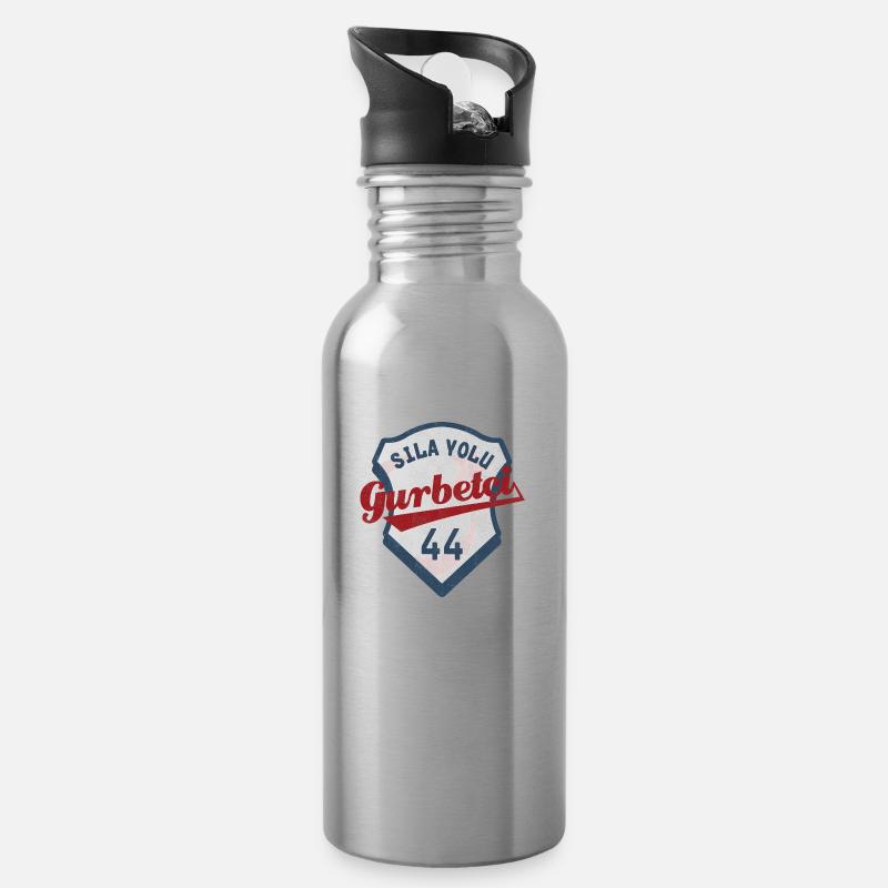 Malatya - Trinkflasche mit integriertem Trinkhalm - Lightsilver