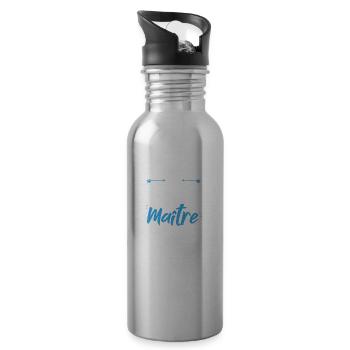 Voici À Quoi Ressemble Le Meilleur Maître Du Monde - Gourde avec paille intégrée - argent clair - Droite