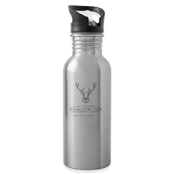 Jägers Ehrenschild - Trinkflasche mit integriertem Trinkhalm - Lightsilver - Rechts