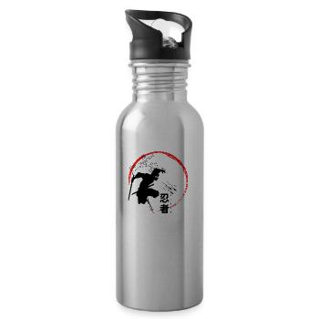 Ninja - Trinkflasche mit integriertem Trinkhalm - Lightsilver - Rechts