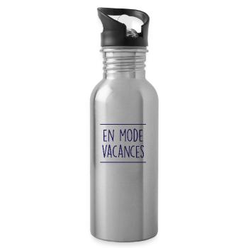 En mode vacances - Gourde avec paille intégrée - argent clair - Droite