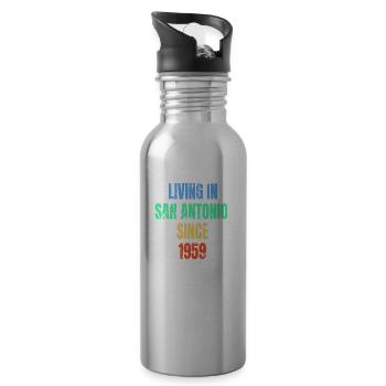 Retro Vintage Living à San Antonio depuis 1959 - Gourde avec paille intégrée - argent clair - Droite