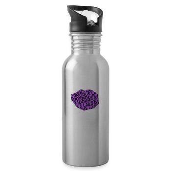 geburtstag hundefreund welpe witzig dogge lieben - Trinkflasche mit integriertem Trinkhalm - Lightsilver - Rechts
