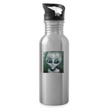 Alien - Water bottle with straw - silver - Right