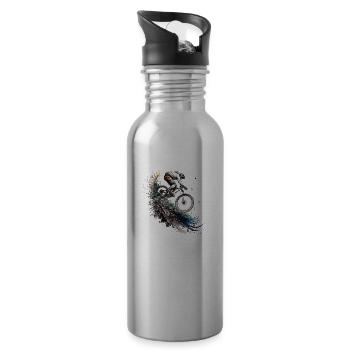 MTB Downhill - Water bottle with straw - silver - Right