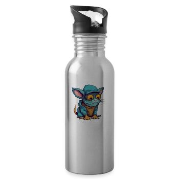 Kroki der Streuer - Trinkflasche mit integriertem Trinkhalm - Lightsilver - Rechts