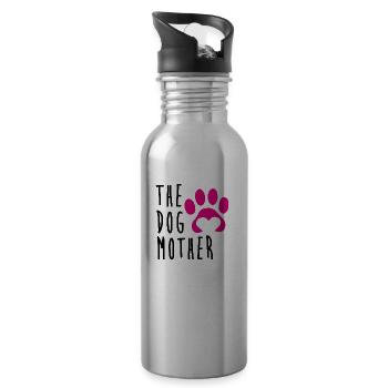 Hund - Trinkflasche mit integriertem Trinkhalm - Lightsilver - Rechts