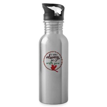 I will always with you Cardinal - Water bottle with straw - silver - Right