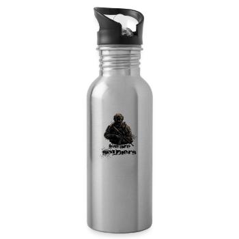 We Are soilder s Soldat Army - Water bottle with straw - silver - Right