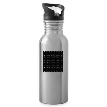 Nouveau type de trou - Gourde avec paille intégrée - argent clair - Droite