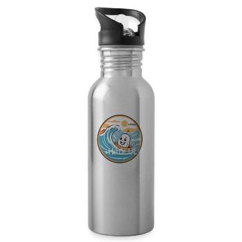 Honolulu Hawaii USA Geschenk Geschenkidee - Trinkflasche mit integriertem Trinkhalm - Lightsilver - Rechts