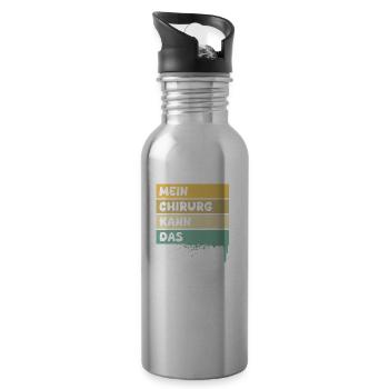 Occupation Surgeon - Water bottle with straw - silver - Right