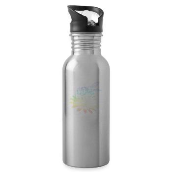 Honigbiene - Trinkflasche mit integriertem Trinkhalm - Lightsilver - Rechts