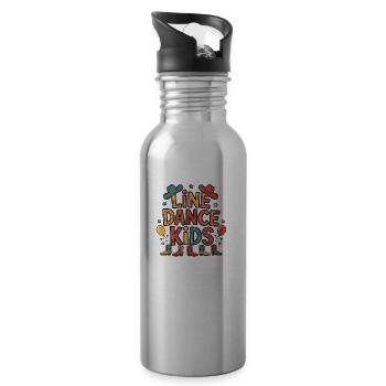 Line Dance Kids Kids Dancing Line Dance - Water bottle with straw - silver - Right