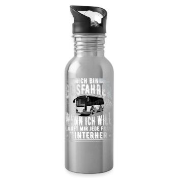 Busfahrer - Trinkflasche mit integriertem Trinkhalm - Lightsilver - Rechts