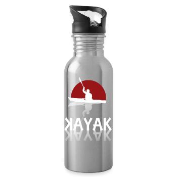 Kayak - Gourde avec paille intégrée - argent clair - Droite