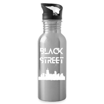 black street - Gourde avec paille intégrée - argent clair - Droite