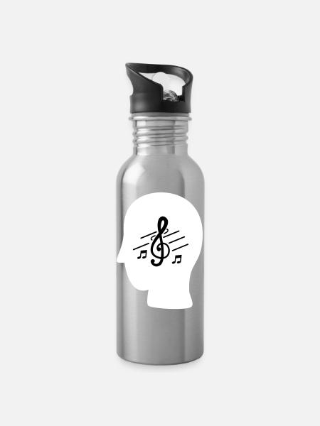 LA MUSIQUE DANS MON - Gourde avec paille intégrée - argent clair