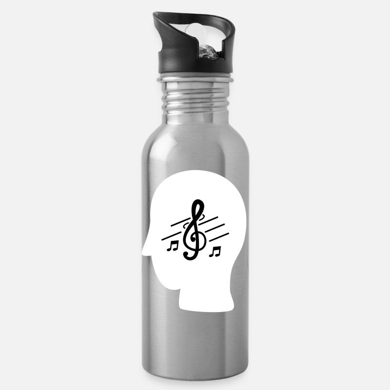 LA MUSIQUE DANS MON - Gourde avec paille intégrée - argent clair