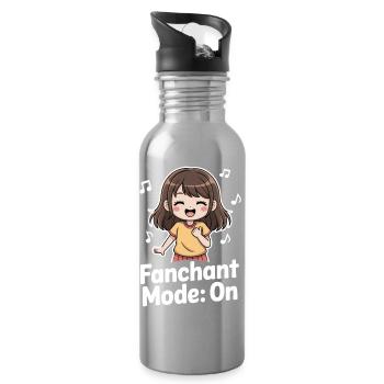 K-Pop Fanchant Korea Music - Water bottle with straw - silver - Right