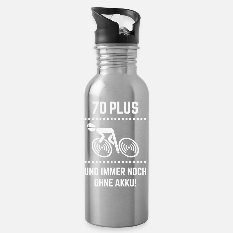 70 Plus – toujours sans batterie ! Vélo de route Vélo W - Gourde avec paille intégrée - argent clair