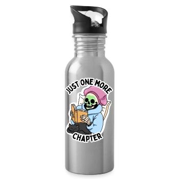 Book lover reading session - Water bottle with straw - silver - Right