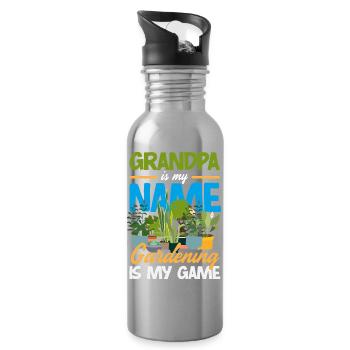 Garten- Und Pflanzenliebhaber Geschenke - Trinkflasche mit integriertem Trinkhalm - Lightsilver - Rechts