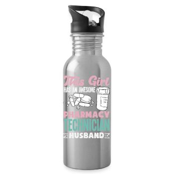 Pharmacist Pharmaceutical Technical - Water bottle with straw - silver - Right