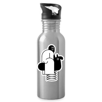 Swinging Thug - Trinkflasche mit integriertem Trinkhalm - Lightsilver - Rechts
