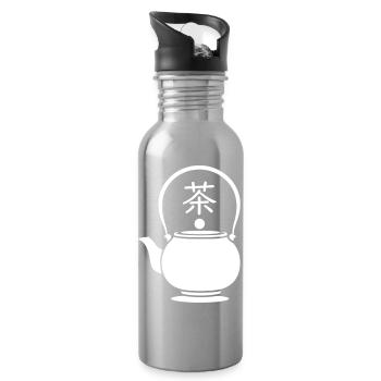 Der Weg des Tees – Japanische Zen Kyusu-Kunst - Trinkflasche mit integriertem Trinkhalm - Lightsilver - Rechts