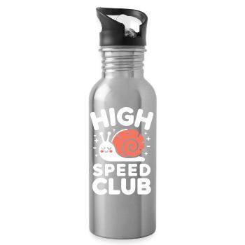 High Speed Club Snail - Water bottle with straw - silver - Right