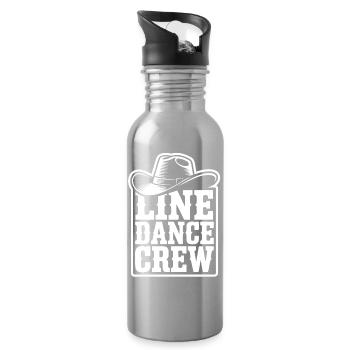LineDance Crew Logo - Trinkflasche mit integriertem Trinkhalm - Lightsilver - Rechts