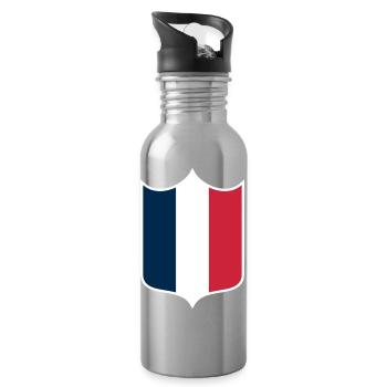 France - Water bottle with straw - silver - Right