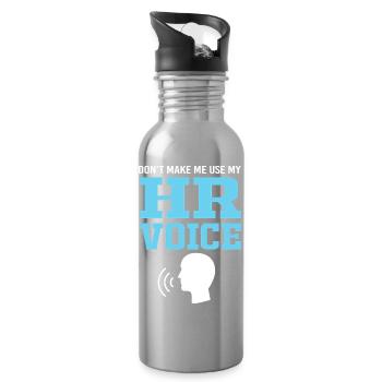 HR Manager - Trinkflasche mit integriertem Trinkhalm - Lightsilver - Rechts