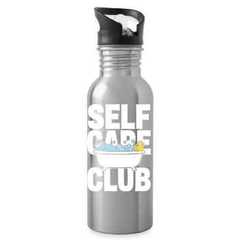 Self Care Club mit Schaumbad und Ente - Trinkflasche mit integriertem Trinkhalm - Lightsilver - Rechts