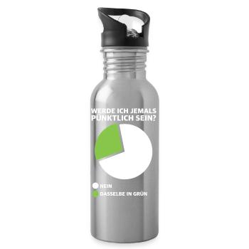 Werde ich pünktlich sein? Diagramm - Trinkflasche mit integriertem Trinkhalm - Lightsilver - Rechts