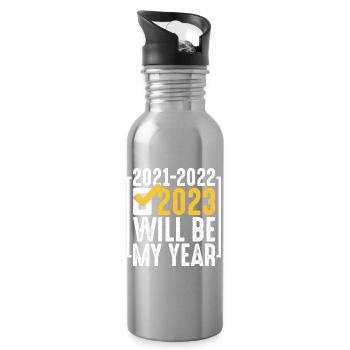 Will Be My Year 2023 Victory Check - Water bottle with straw - silver - Right