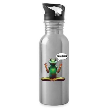 Yoga frog - Trinkflasche mit integriertem Trinkhalm - Lightsilver - Rechts