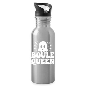 Boule Queen Queen outfit for boules players to - Water bottle with straw - silver - Right