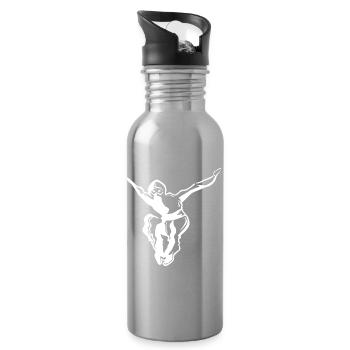 Ninja - white - Trinkflasche mit integriertem Trinkhalm - Lightsilver - Rechts