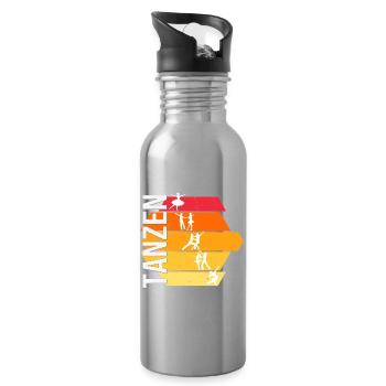 Tanzen - Trinkflasche mit integriertem Trinkhalm - Lightsilver - Rechts