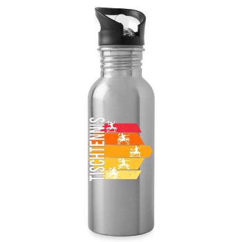 Tischtennis - Trinkflasche mit integriertem Trinkhalm - Lightsilver - Rechts