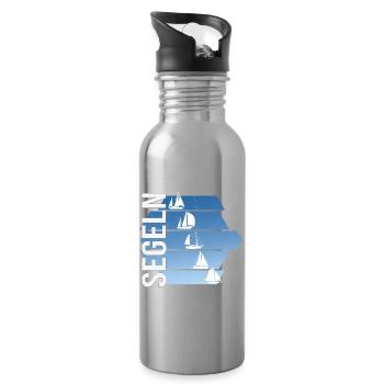 Segeln - Segelsport - Trinkflasche mit integriertem Trinkhalm - Lightsilver - Rechts