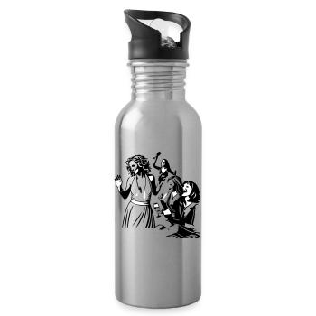 Parti - Gourde avec paille intégrée - argent clair - Droite