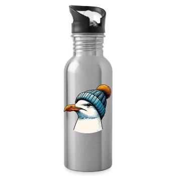 Gull - Water bottle with straw - silver - Right