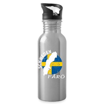 Faro - Water bottle with straw - silver - Right