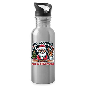 Weihnachtlicher Punsch-Sarkasmus Humor - Trinkflasche mit integriertem Trinkhalm - Lightsilver - Rechts