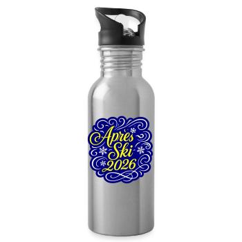 Apres Ski 2026 Party - Trinkflasche mit integriertem Trinkhalm - Lightsilver - Rechts