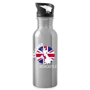 Newcastle - Trinkflasche mit integriertem Trinkhalm - Lightsilver - Rechts