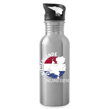 Nijmegen - Water bottle with straw - silver - Right